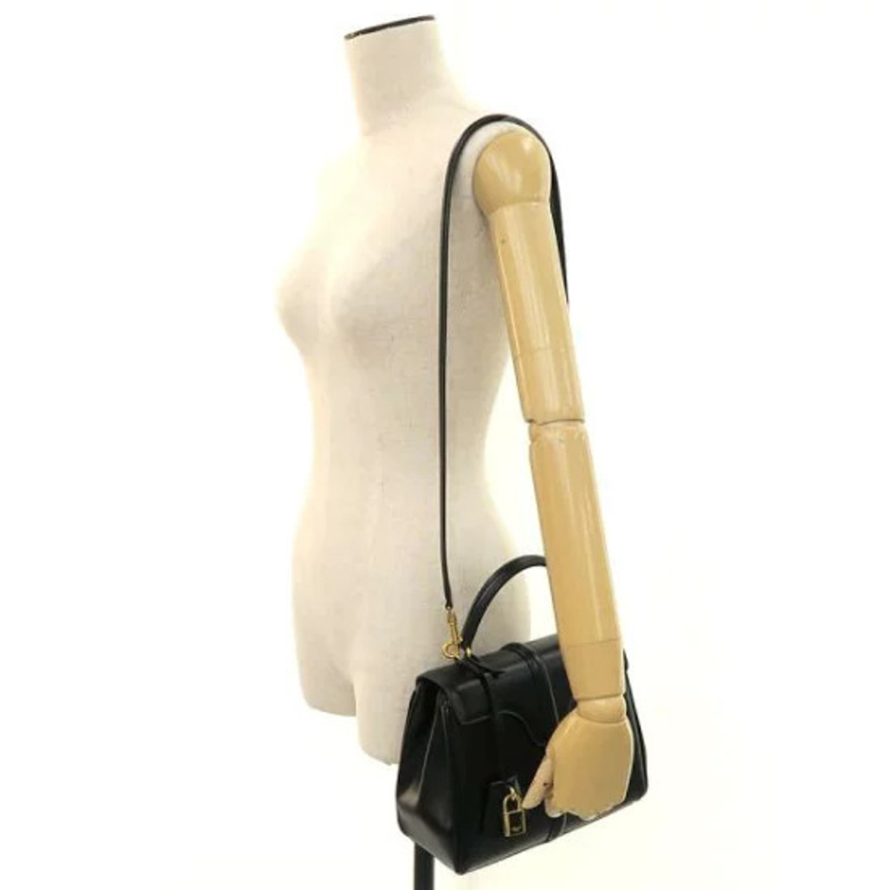 Celine Seize 16 bag satinated calfskin signature Black - Picture 9 of 9